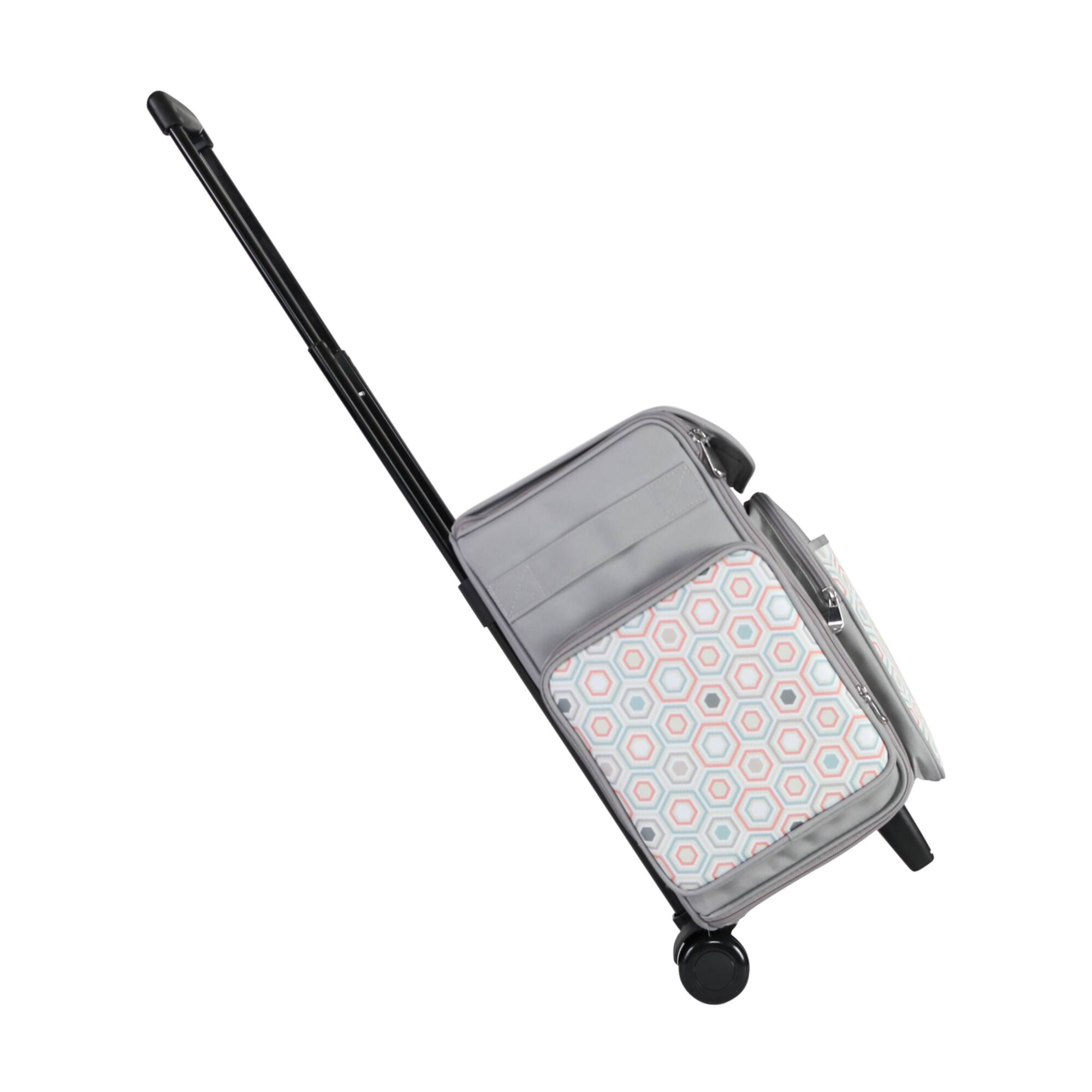 Everything Mary Gray Hexagon Rolling Scrapbook Storage Tote
